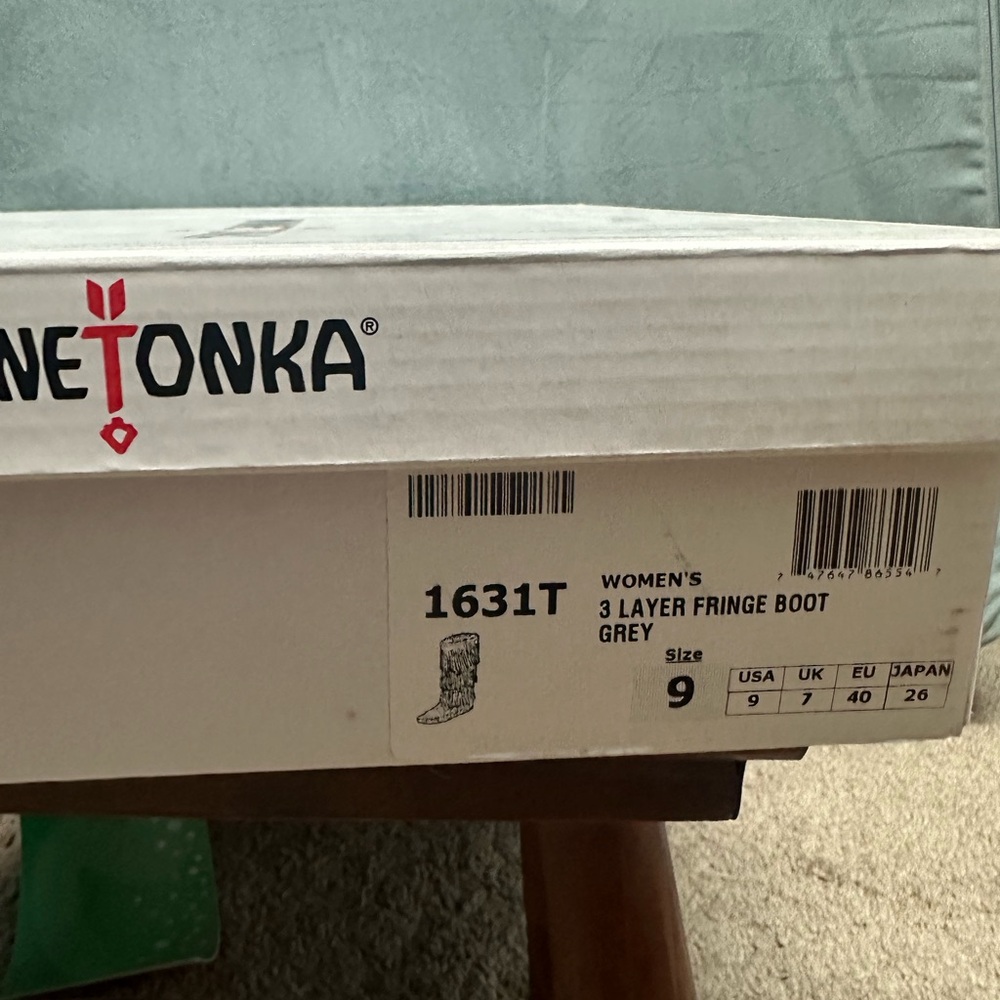 Minnetonka - 3 Layer Fringe Boot - Grey - image 4